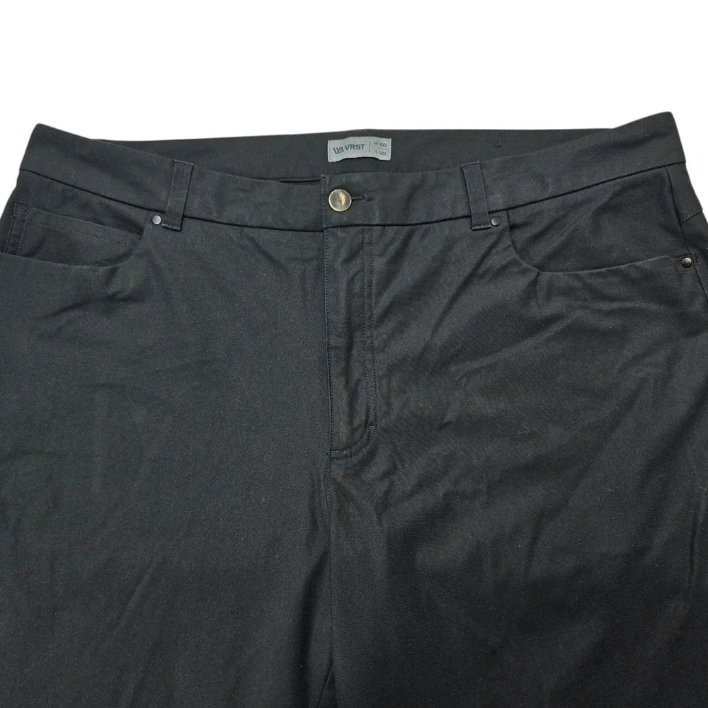 VRST Commuter Pants Mens 40x30 Black Technical Stretch 5-Pocket Classic Techwear